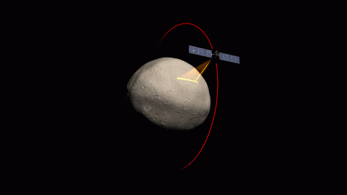 ベスタを調べる小惑星探査機「ドーン」（想像図）