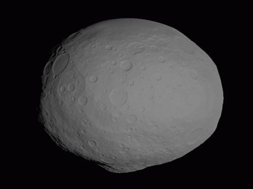 小惑星「ベスタ」の立体図（推定）